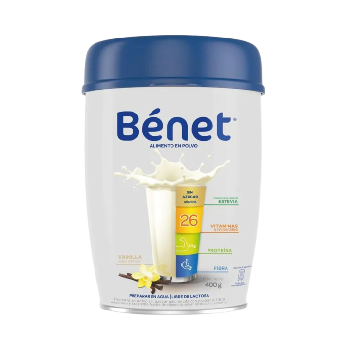 BENET POLVO SIN AZUCAR VAINILLA X 400 GR