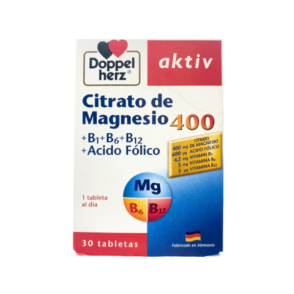 SUPLEMENTO DIETARIO CON MAGNESIO, ACIDO FÓLICO Y COMPLEJO B