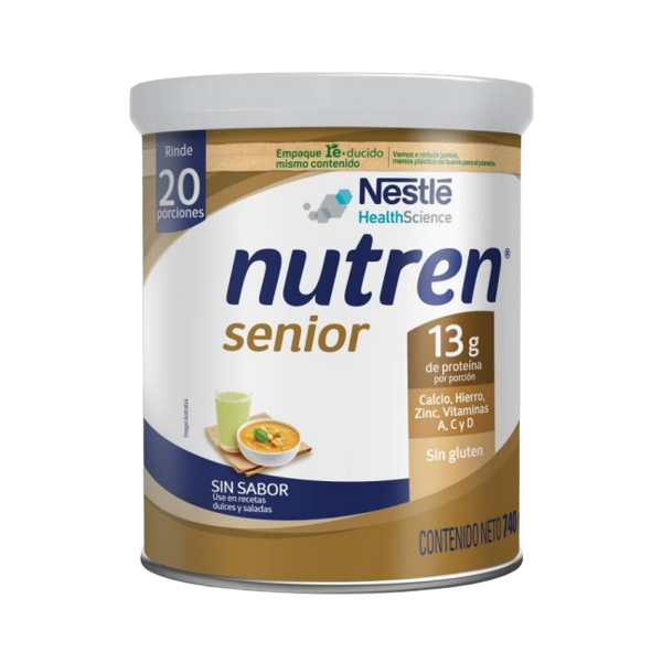 NUTREN® Senior Polvo lata 740g Sin Sabor
