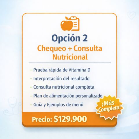 Prueba Rápida Vitamina D + Consulta nutricional completa